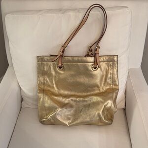 Michael Kors Gold Leather Bag